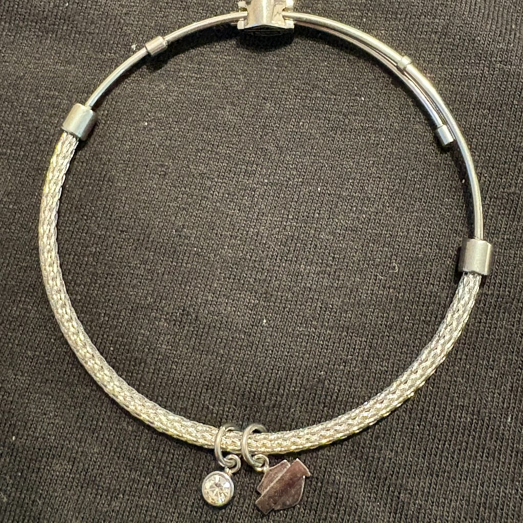 Harley Davidson Stainless Steel Ladies Bar Shield Rope Bangle Bracelet 30$